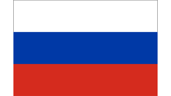 Vlag van Rusland - in kleur op transparante achtergrond - 600 * 337 pixels 